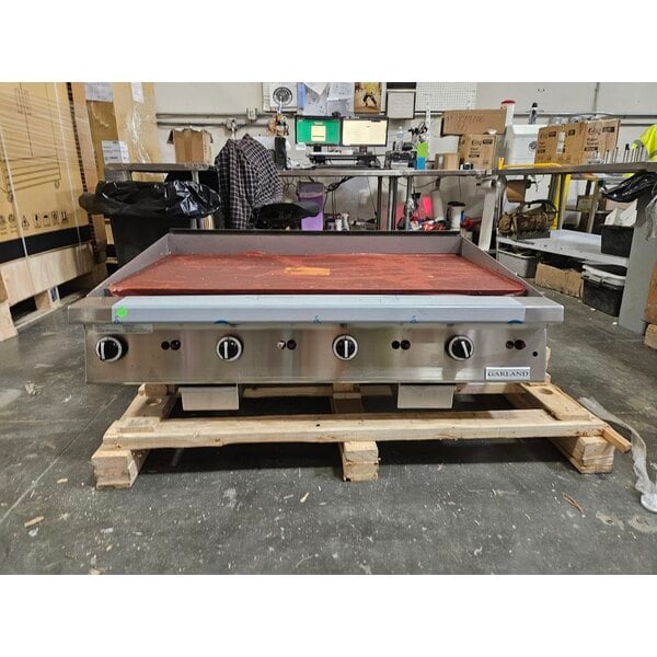 Scratch and Dent Garland GTGG48-G48M 48" Natural Gas Countertop Griddle with Manual Controls - 108,000 BTU