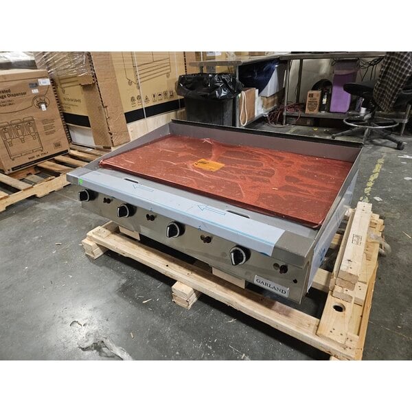 Scratch and Dent Garland GTGG48-G48M 48" Natural Gas Countertop Griddle with Manual Controls - 108,000 BTU