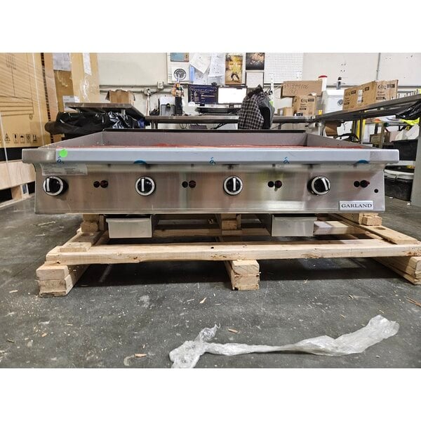Scratch and Dent Garland GTGG48-G48M 48" Natural Gas Countertop Griddle with Manual Controls - 108,000 BTU