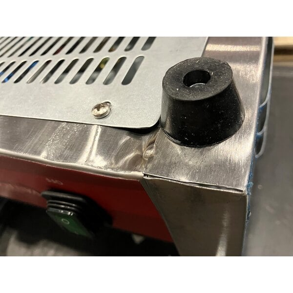 Scratch and Dent Avantco PG400GS Commercial Dual Panini Sandwich Grill with Grooved Top and Smooth Bottom Plates, and 19 5/8" x 9 1/8" Cooking Surface - 120V, 3500W