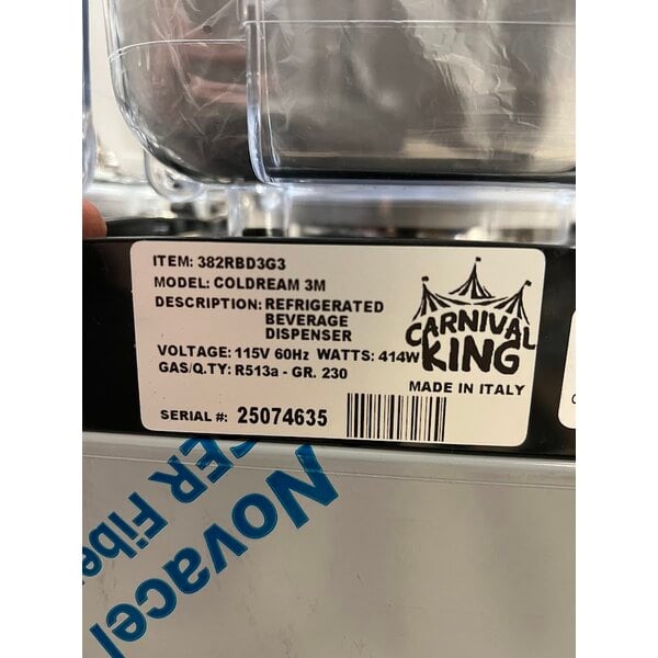 Scratch and Dent Carnival King RBD3G3 Triple 3 Gallon Bowl Refrigerated Beverage Dispenser - 120V