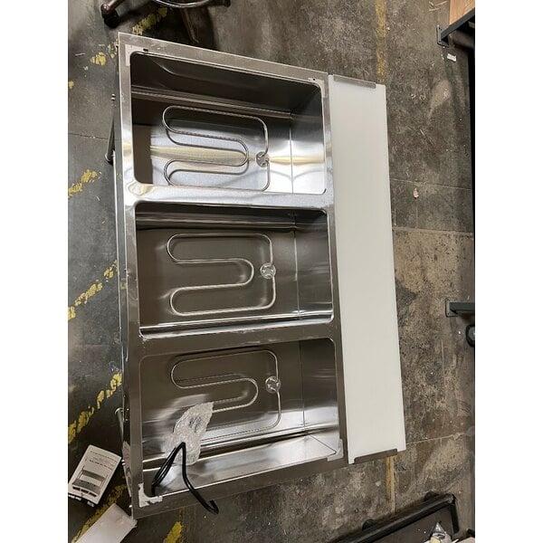 Scratch and Dent Avantco STE-3S Three Pan Open Well Electric Steam Table with Undershelf - 120V, 1500W