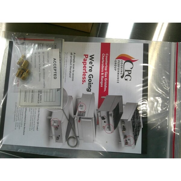 Scratch and Dent Cooking Performance Group GT-CPG-24-NL 24" Gas Countertop Griddle with Flame Failure Protection and Thermostatic Controls - 60,000 BTU