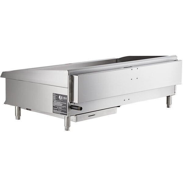 Scratch and Dent Cooking Performance Group GT-CPG-48-NL 48" Gas Countertop Griddle with Flame Failure Protection and Thermostatic Controls - 120,000 BTU