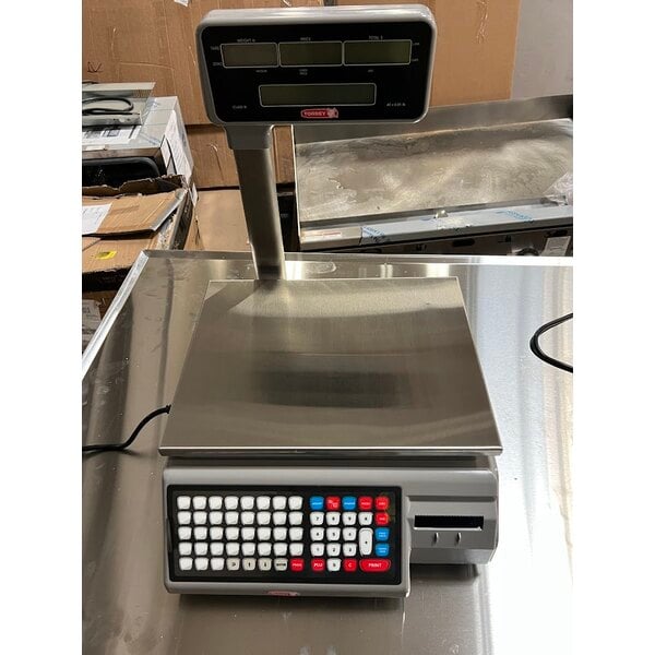 Scratch and Dent Tor Rey W-LABEL40LP 40 lb. WiFi Price Computing Scale with Thermal Label Printer, Legal For Trade