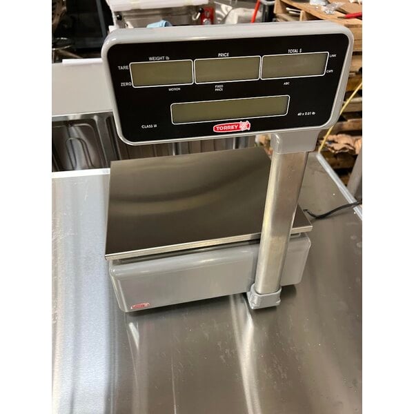 Scratch and Dent Tor Rey W-LABEL40LP 40 lb. WiFi Price Computing Scale with Thermal Label Printer, Legal For Trade