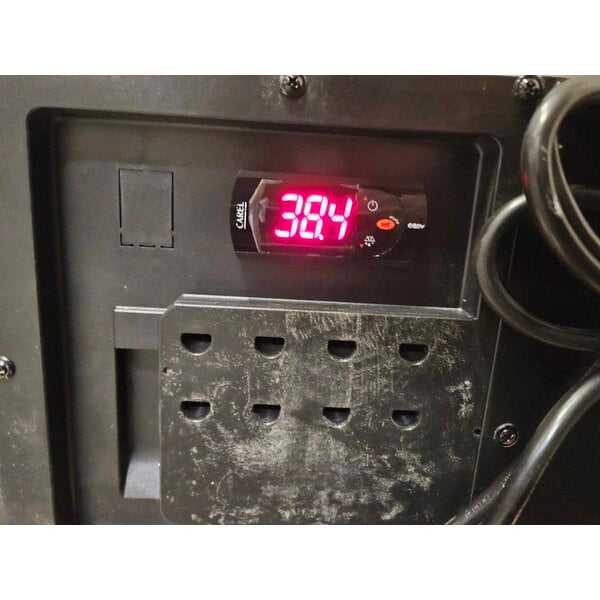 Scratch and Dent Avantco SS-WT-48R-HC 48" Two Door Stainless Steel ADA Height Worktop Refrigerator with 3 1/2" Backsplash