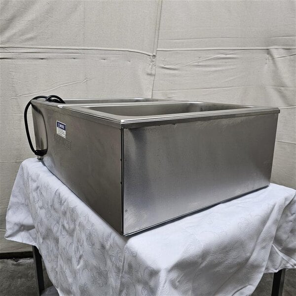 Scratch and Dent ServIt FW200D 12" x 20" Full Size Dual Well Electric Countertop Food Warmer with Digital Controls - 120V, 2000W