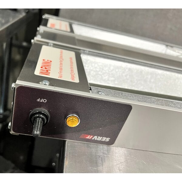 Scratch and Dent ServIt 54" Lighted Double Strip Warmer with Dual Toggle Controls - 120V, 2,160W