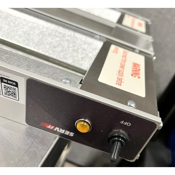 Scratch and Dent ServIt 54" Lighted Double Strip Warmer with Dual Toggle Controls - 120V, 2,160W