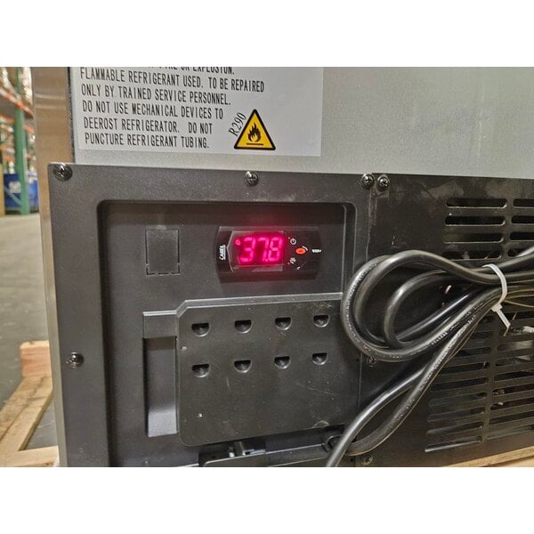 Scratch and Dent Avantco SS-WT-48F-HC Two Door Stainless Steel ADA Height Worktop Freezer with 3 1/2" Backsplash