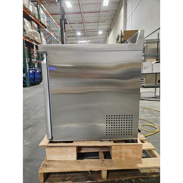 Scratch and Dent Avantco SS-WT-36R-HC 36" Stainless Steel ADA Height Worktop Refrigerator with 3 1/2" Backsplash