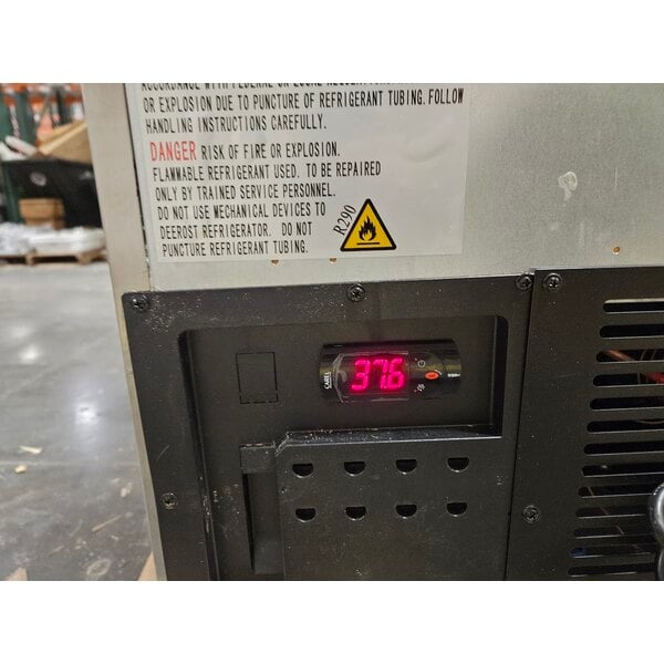 Scratch and Dent Avantco SS-WT-36R-HC 36" Stainless Steel ADA Height Worktop Refrigerator with 3 1/2" Backsplash