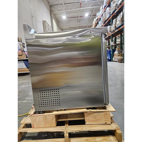 Scratch and Dent Avantco SS-WT-36R-HC 36" Stainless Steel ADA Height Worktop Refrigerator with 3 1/2" Backsplash