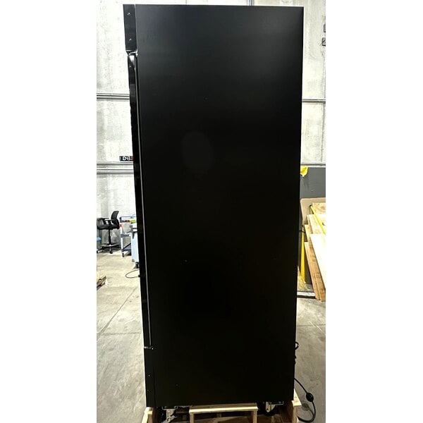 Scratch and Dent Avantco GDC-49-HC 53" Black Swing Glass Door Merchandiser Refrigerator with LED Lighting