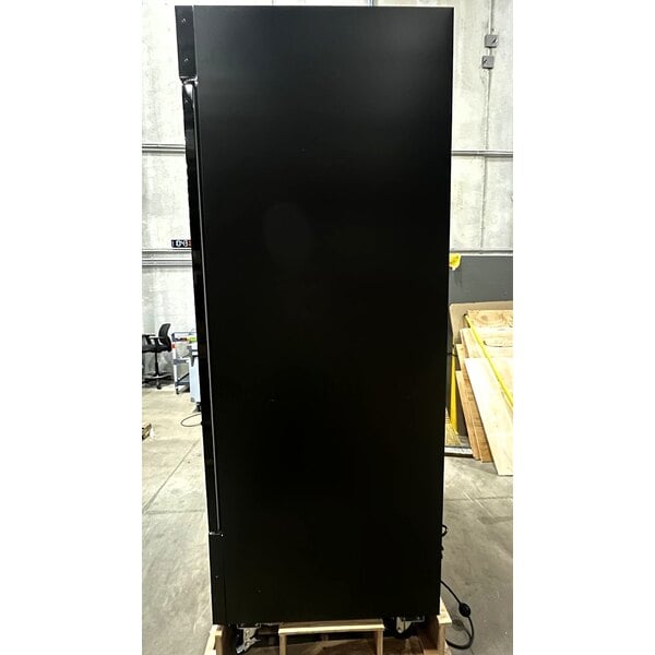 Scratch and Dent Avantco GDC-49-HC 53" Black Swing Glass Door Merchandiser Refrigerator with LED Lighting