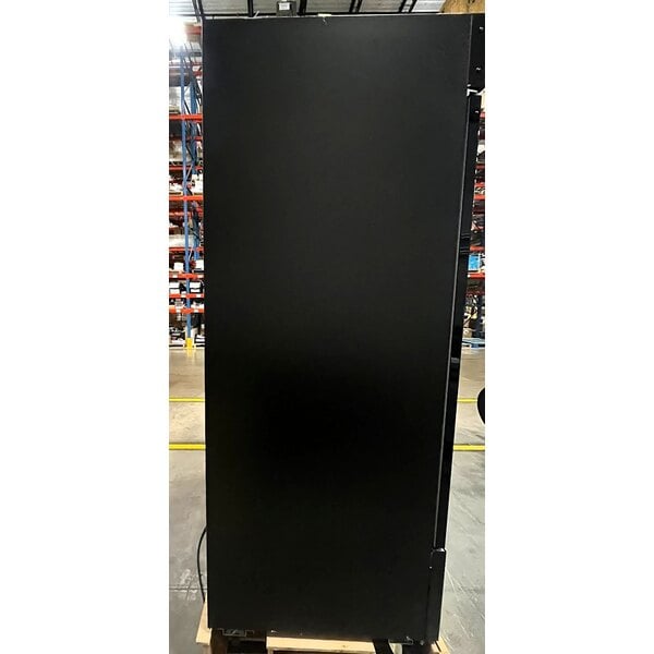 Scratch and Dent Avantco GDC-49-HC 53" Black Swing Glass Door Merchandiser Refrigerator with LED Lighting