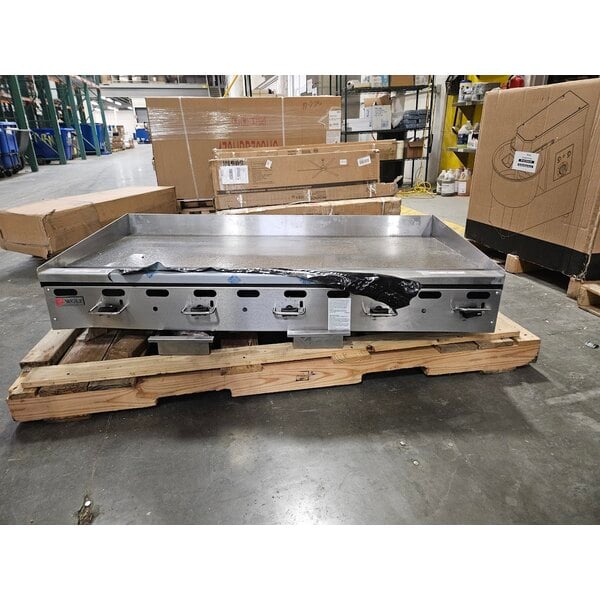 Scratch and Dent Wolf by Vulcan AGM60-LP Liquid Propane 60" Heavy-Duty Gas Countertop Griddle with Manual Controls - 135,000 BTU