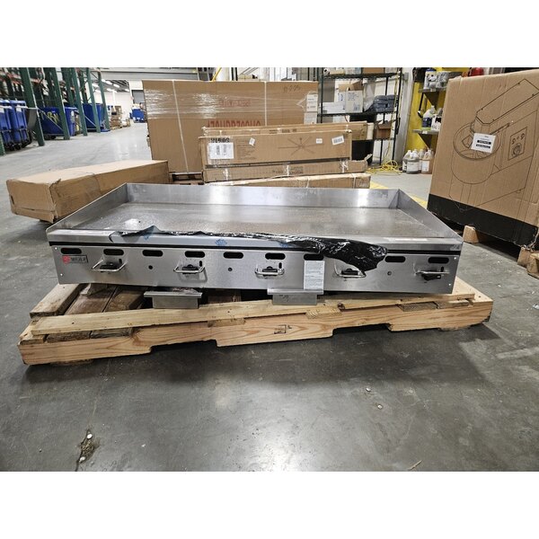 Scratch and Dent Wolf by Vulcan AGM60-LP Liquid Propane 60" Heavy-Duty Gas Countertop Griddle with Manual Controls - 135,000 BTU