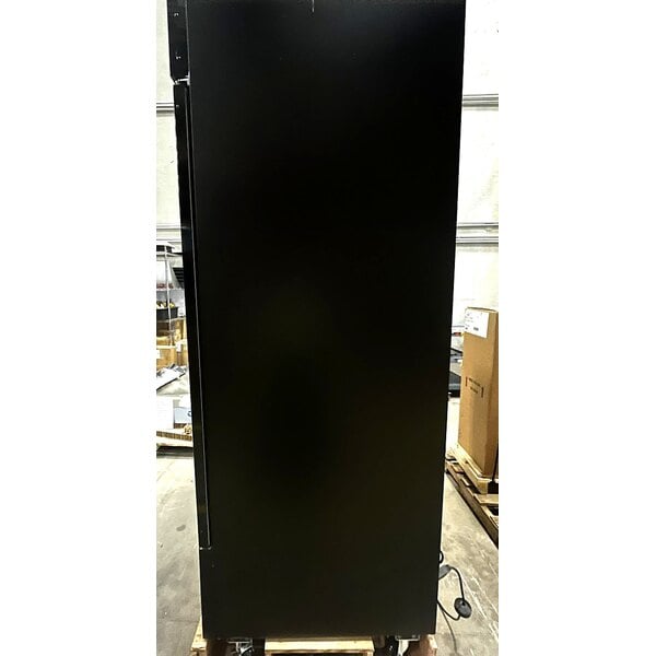 Scratch and Dent Avantco GDC-49-HC 53" Black Swing Glass Door Merchandiser Refrigerator with LED Lighting