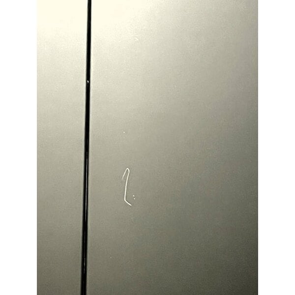 Scratch and Dent Avantco GDC-49-HC 53" Black Swing Glass Door Merchandiser Refrigerator with LED Lighting