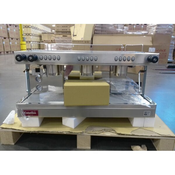 Scratch and Dent Estella Caffe ECEM3 Three Group Automatic Espresso Machine - 220-240V