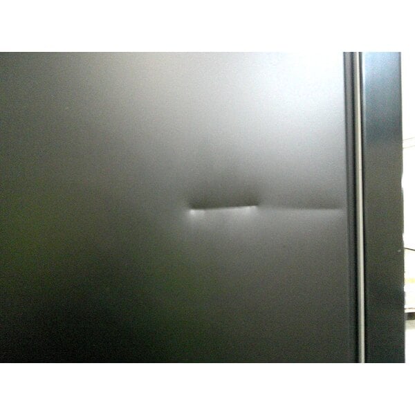 Scratch and Dent Avantco GDC-49-HC 53" Black Swing Glass Door Merchandiser Refrigerator with LED Lighting