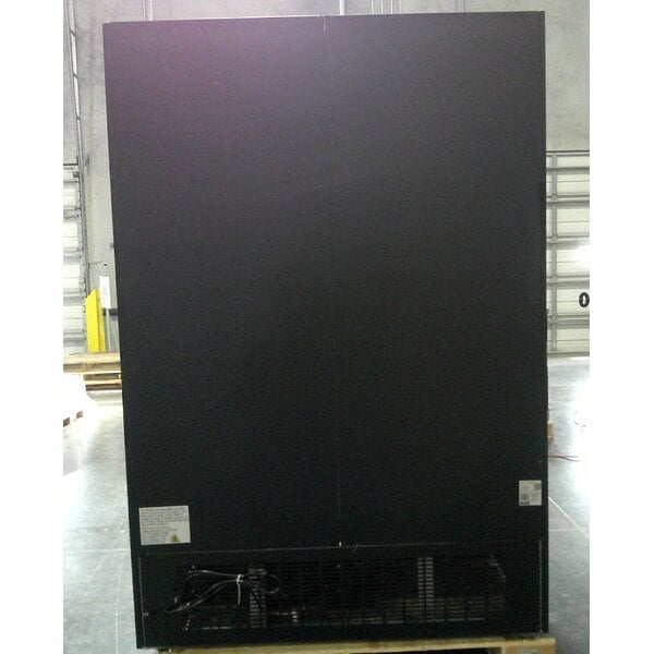 Scratch and Dent Avantco GDC-49-HC 53" Black Swing Glass Door Merchandiser Refrigerator with LED Lighting