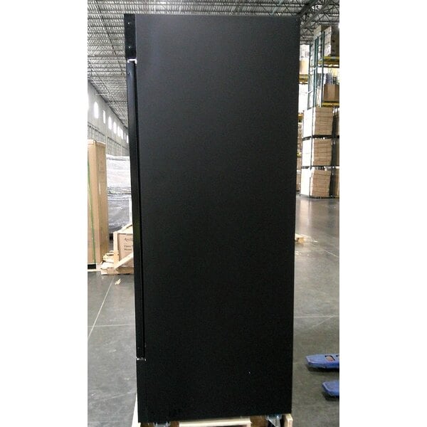 Scratch and Dent Avantco GDC-49-HC 53" Black Swing Glass Door Merchandiser Refrigerator with LED Lighting