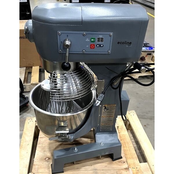 Scratch and Dent Ecoline by Hobart EMM20-1STD 20 Qt. Planetary Stand Mixer with Guard & Standard Accessories - 120V, 1 HP
