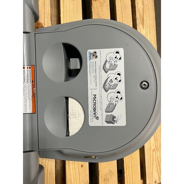 Scratch and Dent Koala Kare KB300-01SS Gray Horizontal Surface-Mounted Baby Changing Station with Stainless Steel Veneer