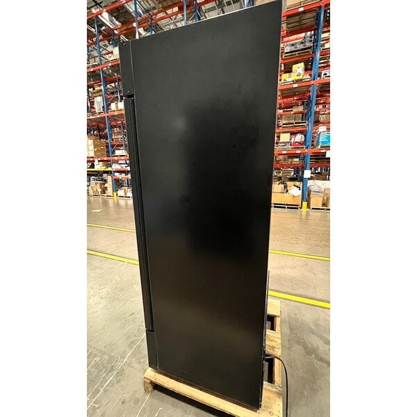 Scratch and Dent True GDM-35F-HC~TSL01 39 1/2" Black Glass Door Merchandiser Freezer with LED Lighting