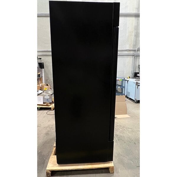 Scratch and Dent True GDM-35F-HC~TSL01 39 1/2" Black Glass Door Merchandiser Freezer with LED Lighting