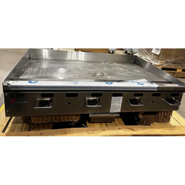 Scratch and Dent Wolf by Vulcan AGM48-LP Liquid Propane 48" Heavy-Duty Gas Countertop Griddle with Manual Controls - 108,000 BTU