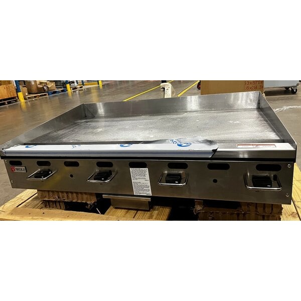 Scratch and Dent Wolf by Vulcan AGM48-LP Liquid Propane 48" Heavy-Duty Gas Countertop Griddle with Manual Controls - 108,000 BTU