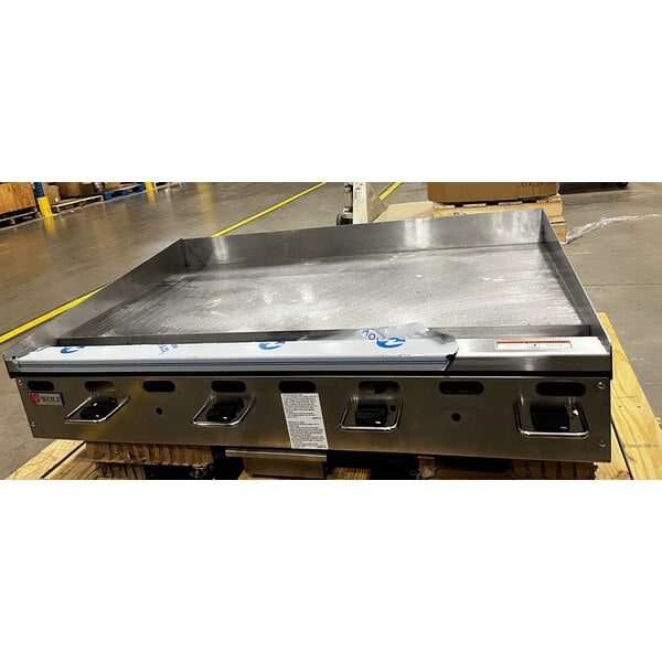 Scratch and Dent Wolf by Vulcan AGM48-LP Liquid Propane 48" Heavy-Duty Gas Countertop Griddle with Manual Controls - 108,000 BTU