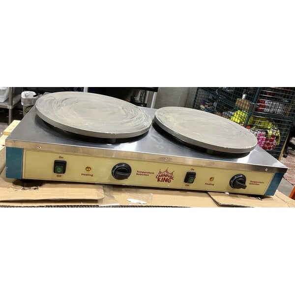 Scratch and Dent Carnival King CM16DBL 16" Dual Steel Crepe Maker - 208/240V