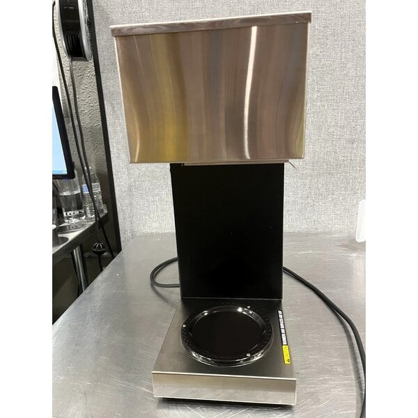 Scratch and Dent Bunn 33200.0015 VPR Black 12 Cup Pourover Coffee Brewer with 1 Upper and 1 Lower Warmer and 2 Glass Decanters - 120V