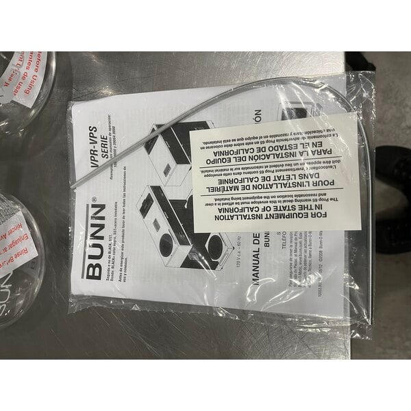 Scratch and Dent Bunn 33200.0015 VPR Black 12 Cup Pourover Coffee Brewer with 1 Upper and 1 Lower Warmer and 2 Glass Decanters - 120V