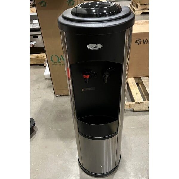 Scratch and Dent Oasis 504559C BTSA1SHS 5 Gallon Artesian Stainless Steel Hot / Cold Top Load Water Cooler