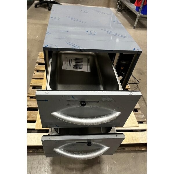 Scratch and Dent ServIt WDNFS-2 Double Narrow Freestanding Drawer Warmer - 900W, 120V