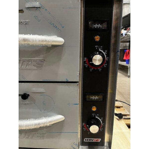 Scratch and Dent ServIt WDNFS-2 Double Narrow Freestanding Drawer Warmer - 900W, 120V