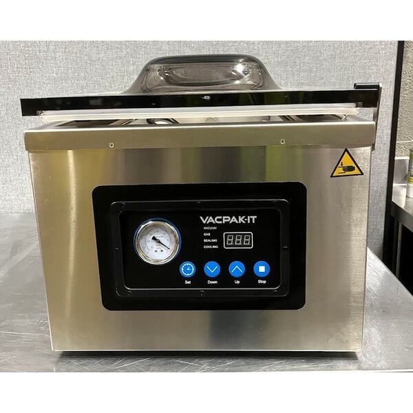Scratch and Dent VacPak-It VMC32 Chamber Vacuum Packaging Machine with Two 16" Seal Bars and Oil Pump