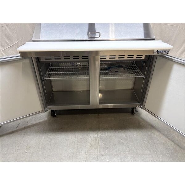 Scratch and Dent Avantco APT-48M-HC 47" 2 Door Mega Top Refrigerated Sandwich Prep Table