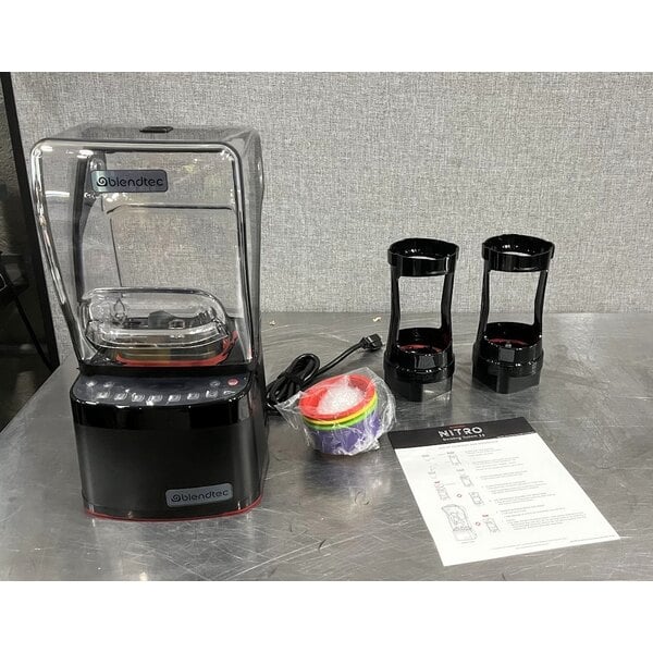 Scratch and Dent Blendtec SNBS2C2901-B1K Stealth 895 3.8 hp Nitro Blender with Sound Enclosure and Jarless Blending - 120V