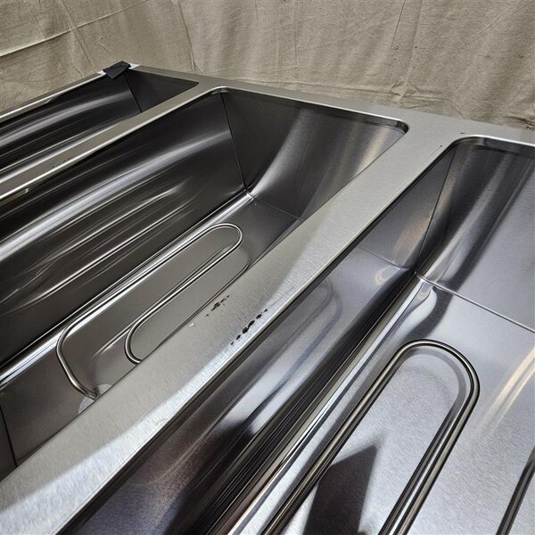 Scratch and Dent Avantco STE-4SA Four Pan Open Well Electric Steam Table with Undershelf - 120V, 2000W