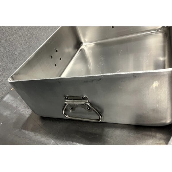 Scratch and Dent Vollrath 68391 Wear-Ever 42 Qt. Aluminum Roasting Pan with Handles - 20 7/8" x 17 3/8" x 7"