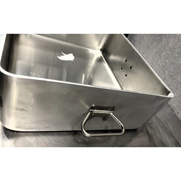 Scratch and Dent Vollrath 68391 Wear-Ever 42 Qt. Aluminum Roasting Pan with Handles - 20 7/8" x 17 3/8" x 7"