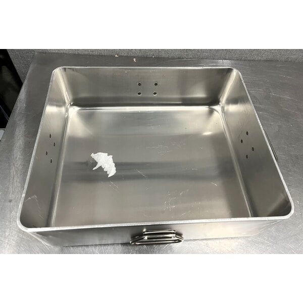 Scratch and Dent Vollrath 68391 Wear-Ever 42 Qt. Aluminum Roasting Pan with Handles - 20 7/8" x 17 3/8" x 7"