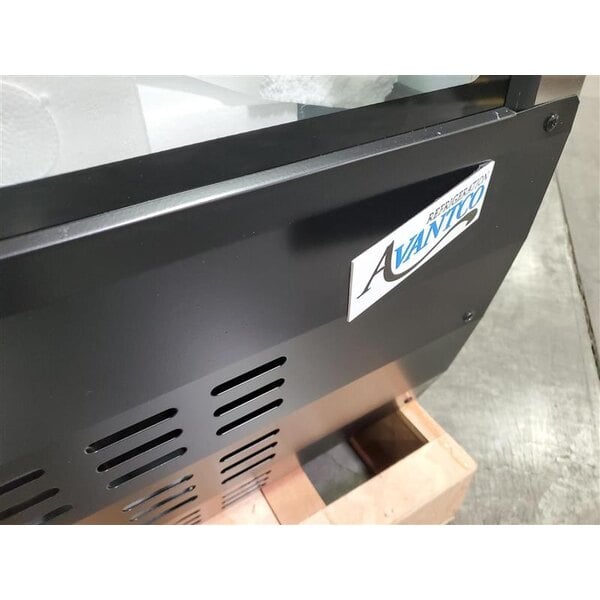 Scratch and Dent Avantco DLC82-HC-B 82" Black Curved Glass Refrigerated Deli Case